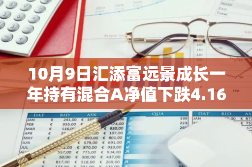 10月9日汇添富远景成长一年持有混合A净值下跌4.16%，近3个月累计上涨6.35%