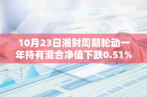 10月23日湘财周期轮动一年持有混合净值下跌0.51%，近6个月累计上涨4.95%