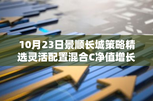 10月23日景顺长城策略精选灵活配置混合C净值增长0.14%，近1个月累计上涨14.93%