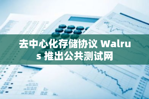 去中心化存储协议 Walrus 推出公共测试网