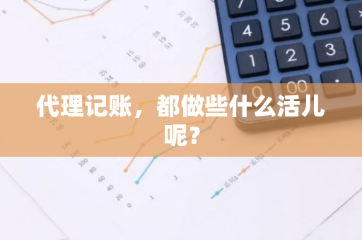 代理记账，都做些什么活儿呢？