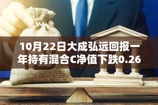 10月22日大成弘远回报一年持有混合C净值下跌0.26%，近3个月累计上涨10.13%