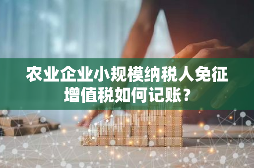 农业企业小规模纳税人免征增值税如何记账？