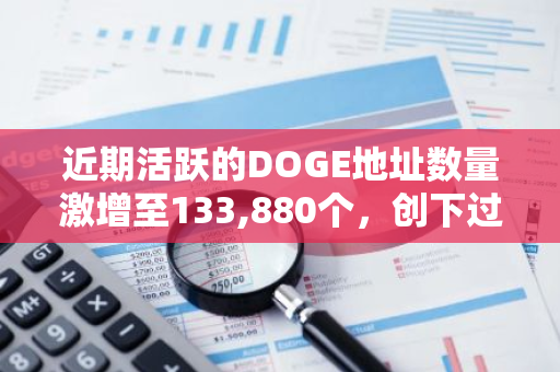 近期活跃的DOGE地址数量激增至133,880个，创下过去8个月以来的新纪录