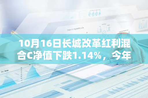 10月16日长城改革红利混合C净值下跌1.14%，今年来累计下跌0.89%