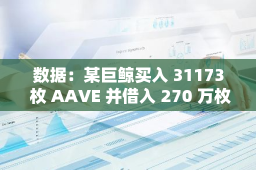 数据：某巨鲸买入 31173 枚 AAVE 并借入 270 万枚 GHO，兑换为 USDC 后购买 AAVE