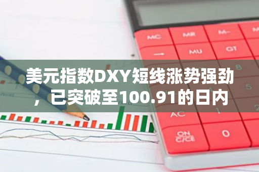 美元指数DXY短线涨势强劲，已突破至100.91的日内最高水平