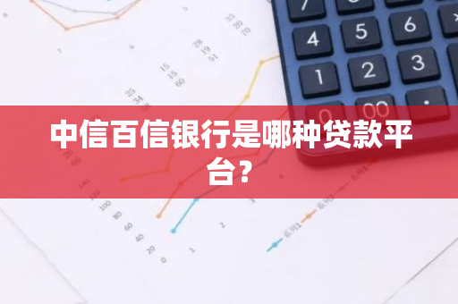 中信百信银行是哪种贷款平台？