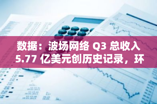 数据：波场网络 Q3 总收入 5.77 亿美元创历史记录，环比增长 43%