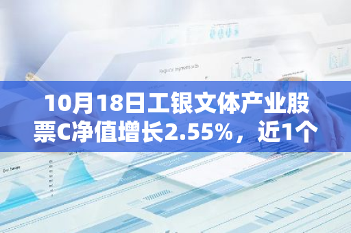 10月18日工银文体产业股票C净值增长2.55%，近1个月累计上涨18.93%