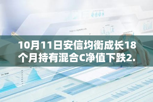 10月11日安信均衡成长18个月持有混合C净值下跌2.32%，近6个月累计上涨10.4%