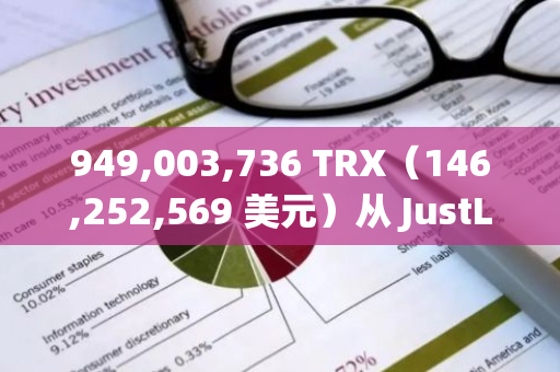 949,003,736 TRX（146,252,569 美元）从 JustLendDAO 转移到未知钱包