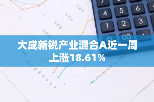 大成新锐产业混合A近一周上涨18.61%