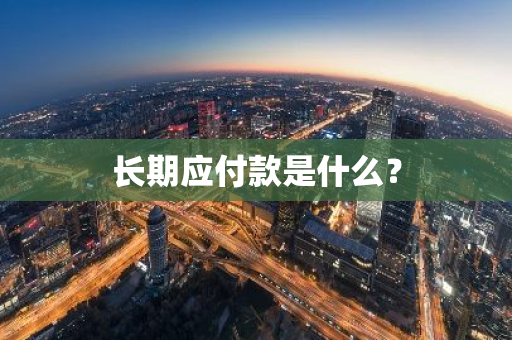 长期应付款是什么？