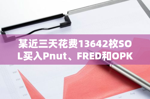 某近三天花费13642枚SOL买入Pnut、FRED和OPK的地址现已亏损约144万美元