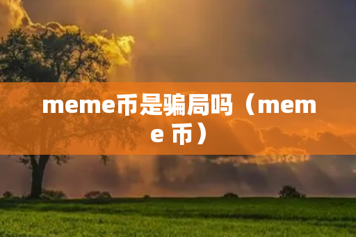 meme币是骗局吗（meme 币）