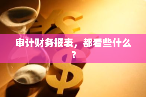 审计财务报表，都看些什么？