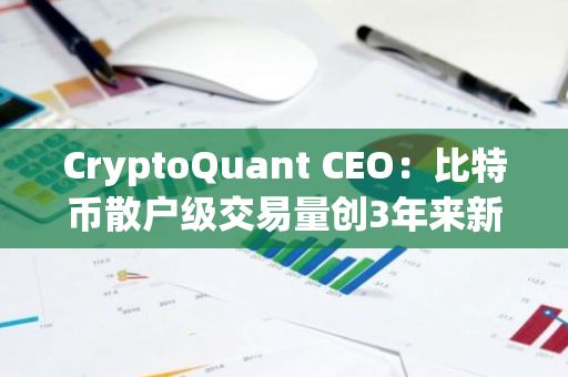 CryptoQuant CEO：比特币散户级交易量创3年来新高