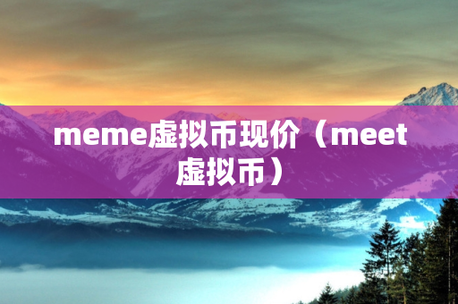 meme虚拟币现价（meet虚拟币）