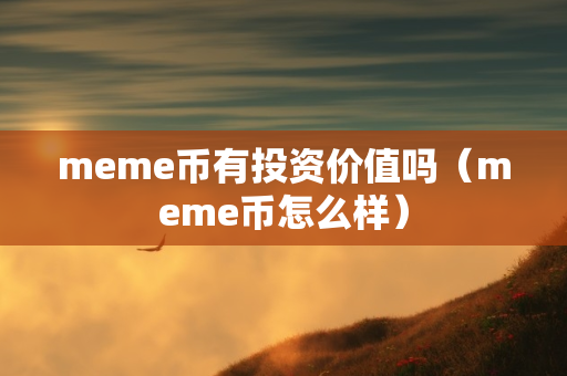 meme币有投资价值吗（meme币怎么样）