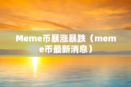 Meme币暴涨暴跌（meme币最新消息）