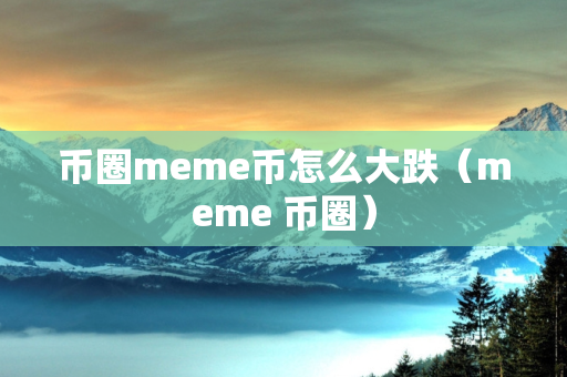 币圈meme币怎么大跌（meme 币圈）