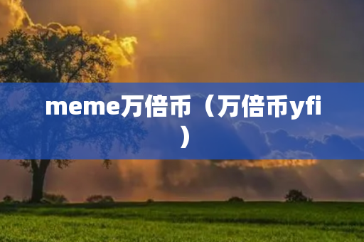 meme万倍币（万倍币yfi）