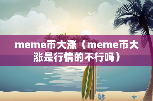 meme币大涨（meme币大涨是行情的不行吗）