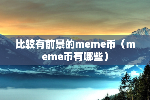 比较有前景的meme币（meme币有哪些）