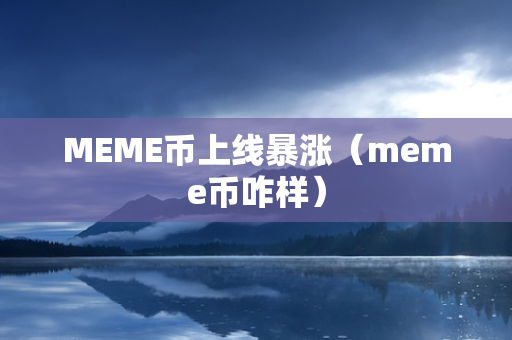 MEME币上线暴涨（meme币咋样）