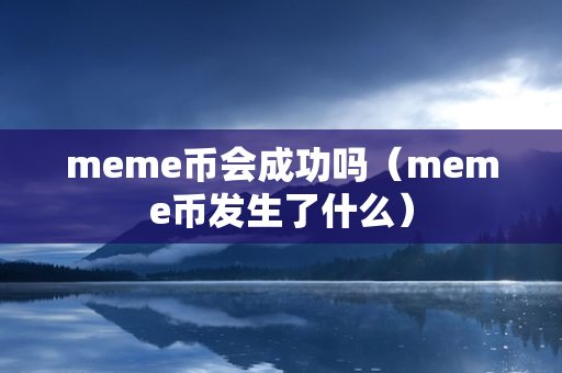 meme币会成功吗（meme币发生了什么）