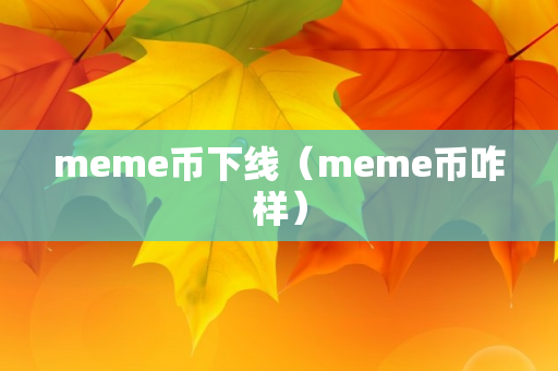 meme币下线（meme币咋样）