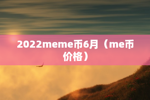 2022meme币6月（me币价格）