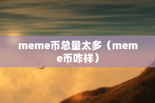 meme币总量太多（meme币咋样）