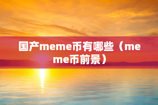 国产meme币有哪些（meme币前景）