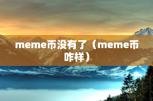 meme币没有了（meme币咋样）