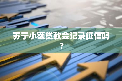 苏宁小额贷款会记录征信吗？