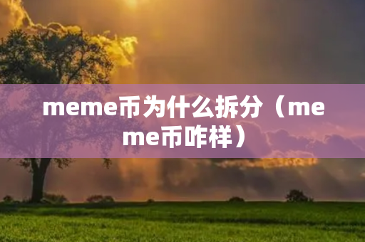 meme币为什么拆分（meme币咋样）