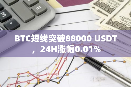 BTC短线突破88000 USDT，24H涨幅0.01%