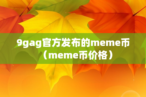 9gag官方发布的meme币（meme币价格）