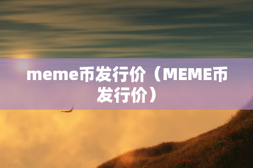 meme币发行价（MEME币发行价）