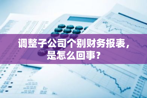 调整子公司个别财务报表，是怎么回事？