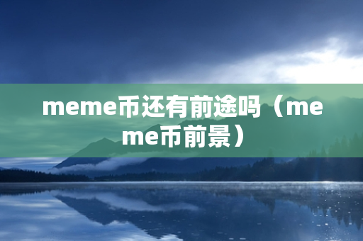 meme币还有前途吗（meme币前景）