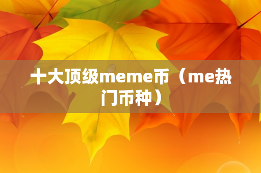 十大顶级meme币（me热门币种）