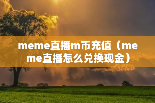 meme直播m币充值（meme直播怎么兑换现金）