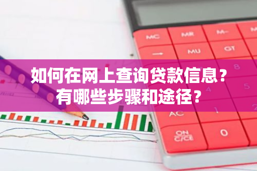 如何在网上查询贷款信息？有哪些步骤和途径？