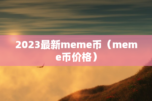 2023最新meme币（meme币价格）