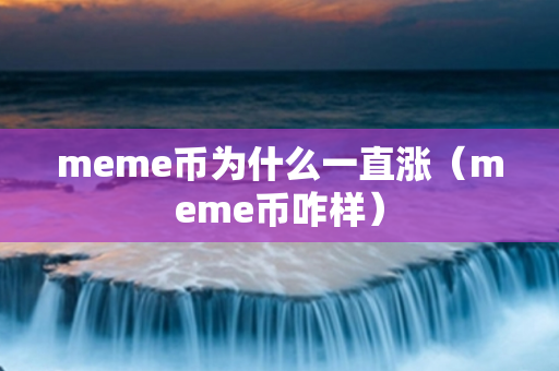 meme币为什么一直涨（meme币咋样）