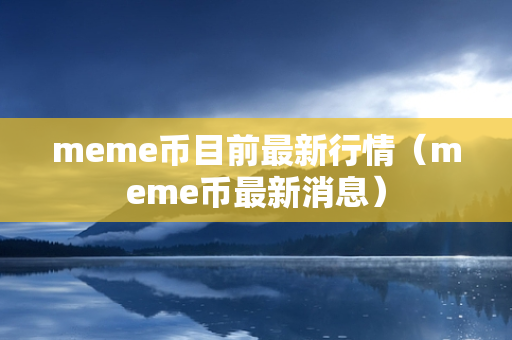 meme币目前最新行情（meme币最新消息）