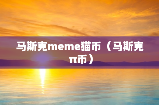 马斯克meme猫币（马斯克 π币）